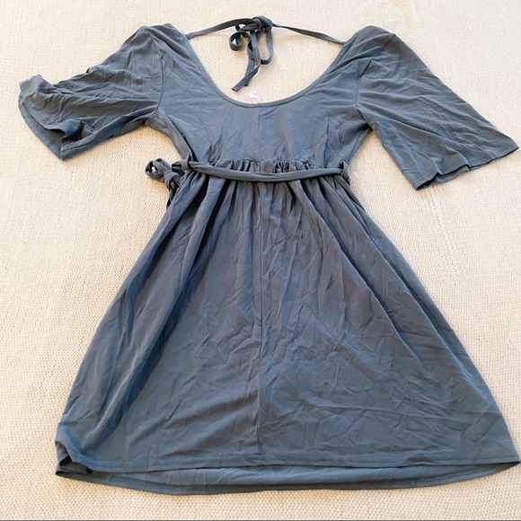 Francesca's Collections Blue Wrap Mini Dress - Picture 5 of 6